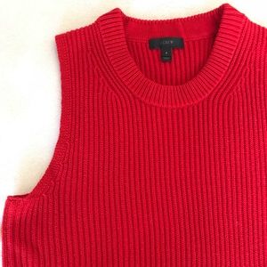 J.Crew like new red sleeveless tunic sweater vest